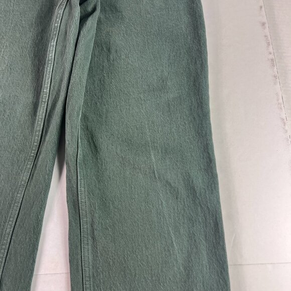 Abercrombie Fitch Jeans Womens 29x30* 90s Straight High Rise Green Denim Tag 28R - Picture 3 of 16
